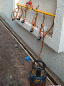 Residential area gas pipe line installation